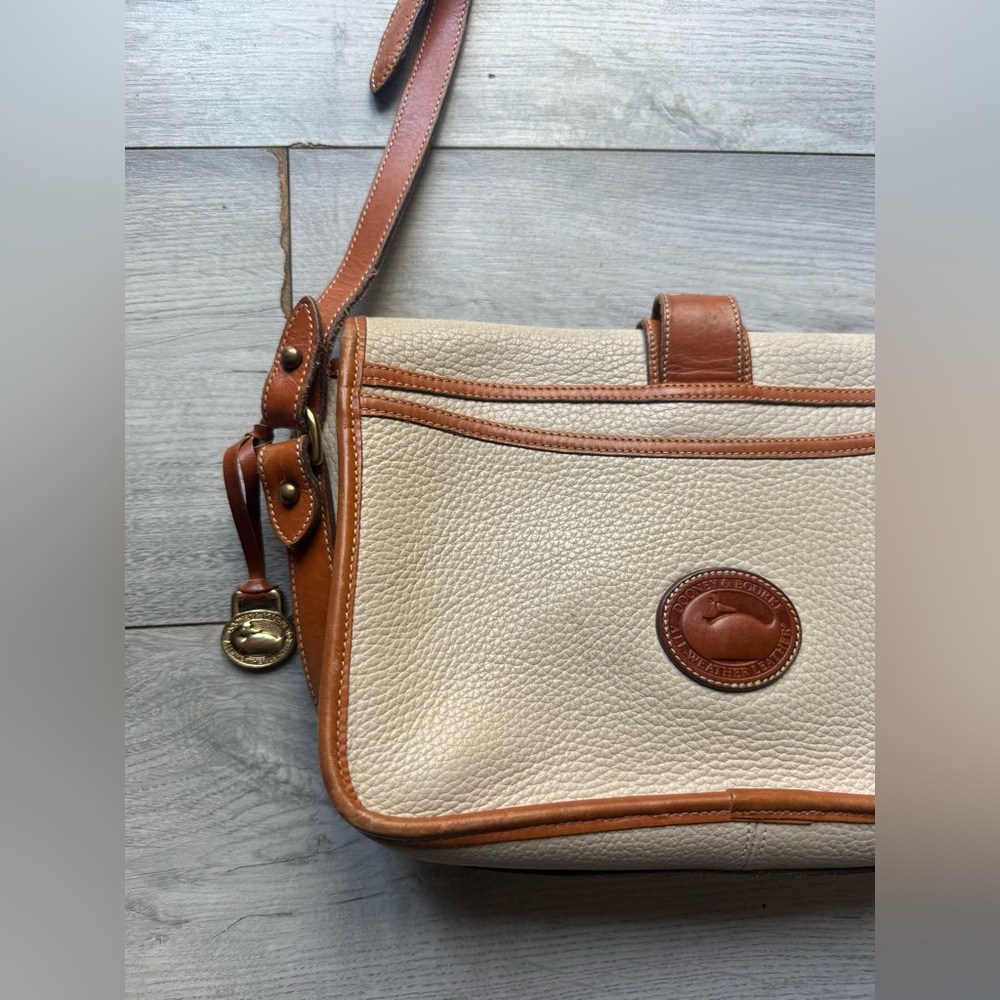 Dooney & Bourke Vintage Crossbody Leather-Trim Beige - Picture 6 of 9